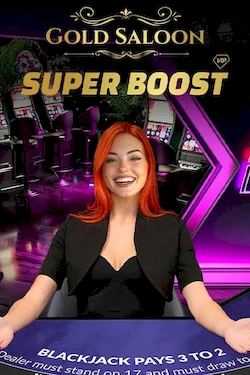 Super Boost Blackjack Gold Saloon en direct - WinWinter Casino France